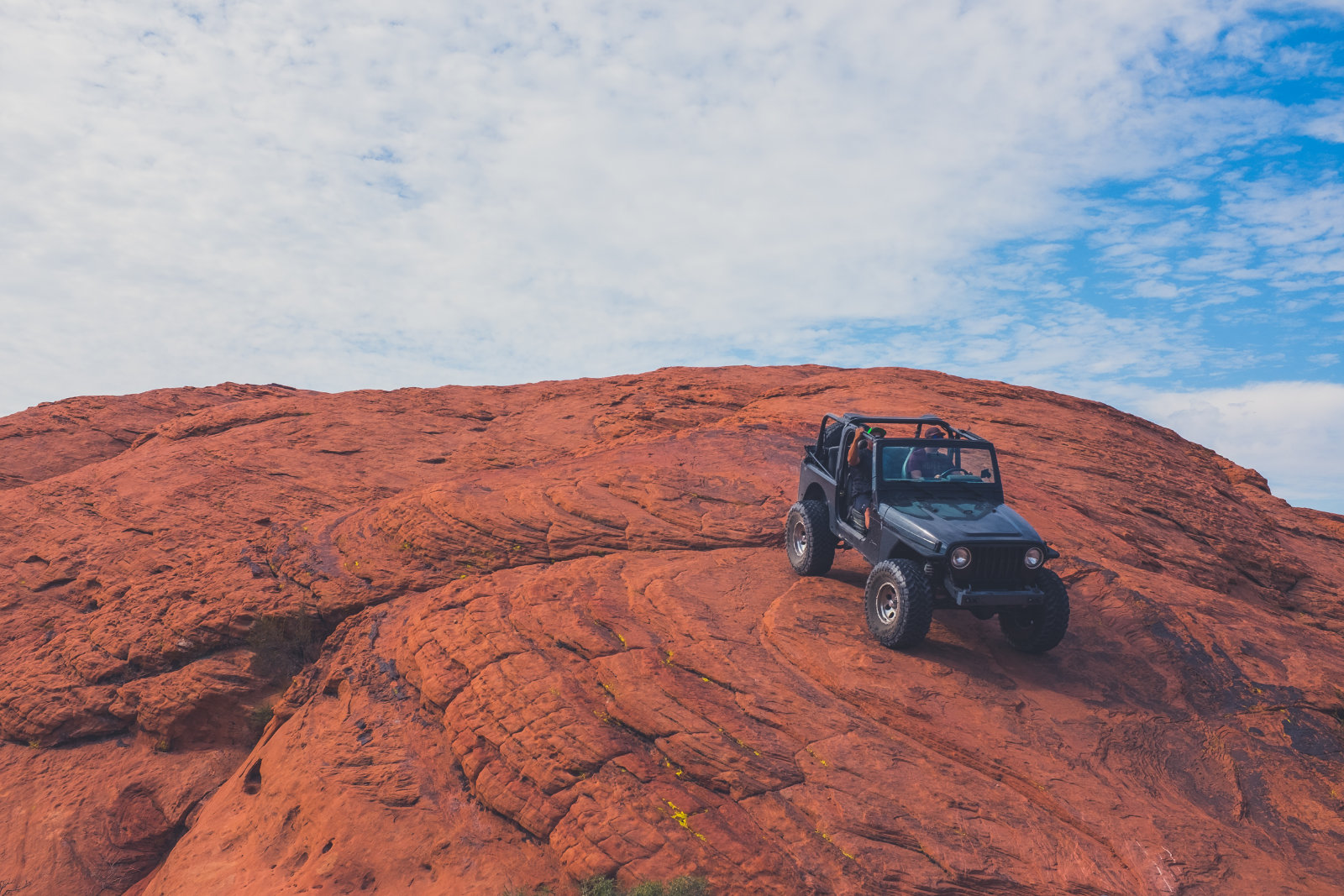 Jeep on slickrock